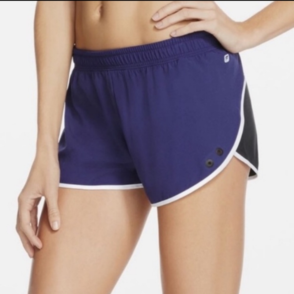 Fabletics Adrian Short Black Blue Lined Size Large